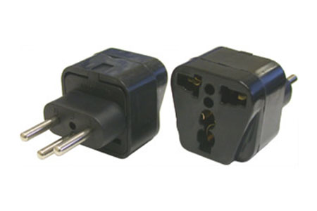 Universal to Swiss grounded plug adapter
