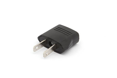 Flat pin to American plug adapter